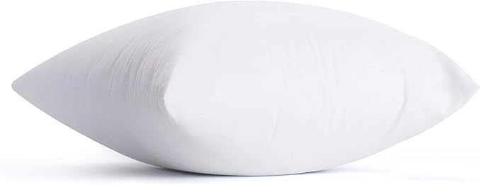 Calibrate Timing Plush and Durable Throw Pillow Inserts - 18 x 18 inches Set of 8, Hypoallergenic Polyester Fiber Fill - Perfect for Decorative Cushion Covers, Sofa and Bed Accent