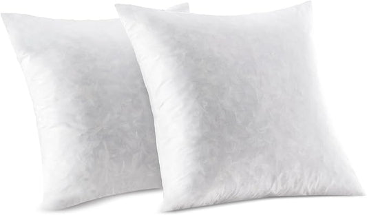 22x22 Feather Throw Pillow Inserts, Decorative Pillow Inserts for Covers, Fuller Fit with Soft Support for Bed and Couch, Set of 2