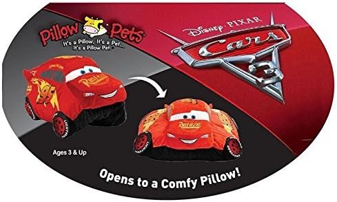 Pillow Pets Disney Pixar Cars 3, Lightning McQueen, 16" Stuffed Plush Toy