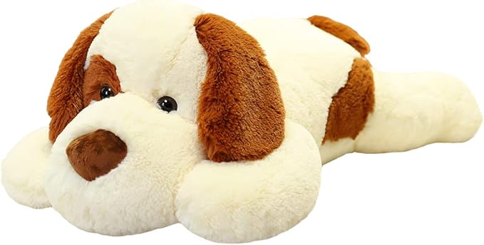 YESGIRL 26.8 inch Large Dog Weighted Stuffed Animals, 5 lb Weighted Plush Animal, Cute Plush Toy Pillow, Gifts for Adults, Kids, Boys and Girls(White)