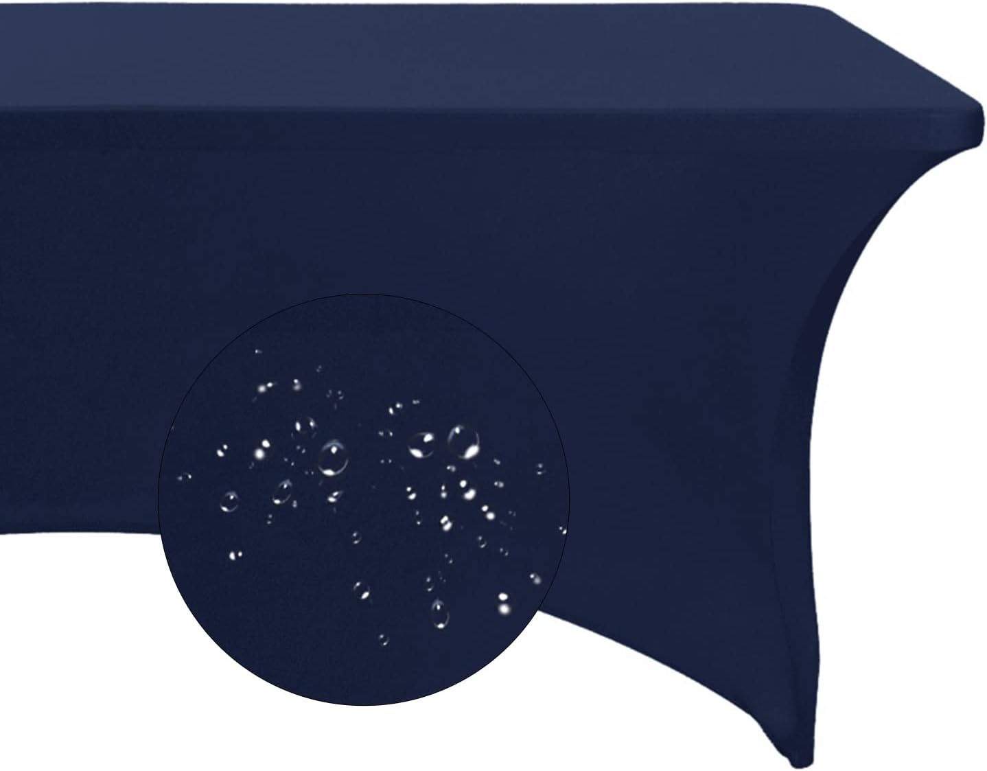 Spandex 6ft Waterproof Table Cover for Party,Wedding, Banquet, and Events(Navy)
