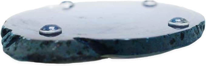 Nature's Decorations Teal Agate Stone Coasters - Set of 4, Polished Geode Drink Mats for Dining & Coffee Table & Kitchen Geode Decor Non-Toxic 3.5-4" Diameter