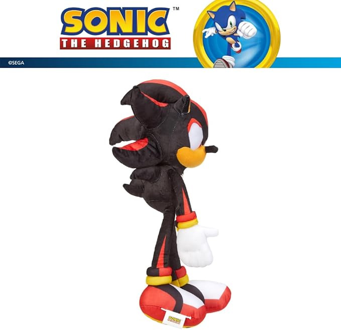 Sonic Shadow The Hedgehog Anime Kids Bedding Super Soft Plush Cuddle Pillow Buddy, One Size, (Officially Licensed Product)