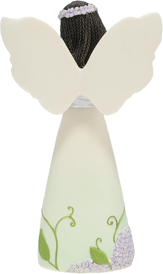 Pavilion Gift Company - You are an Angel - 5" Ebony African American Angel Figurine Floral Spring Home Decor Religious Survivor Hospital Stay Present