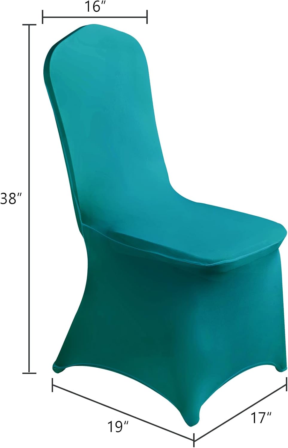 SUPERO Waterproof Spandex Chair Cover 25PCS, Stretch Dining Chair Covers, Polyester Outdoor Chair Covers, Protector Stretch Chair Cover for Party Universal, Banquet, Wedding Event, Hotel(Turquoise)