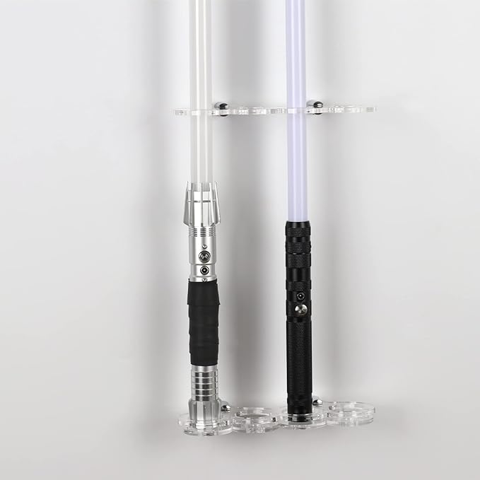 Lightsaber Wall Mount Lightsaber Stand Sword shelf Suitable for Lightsaber Stand Lightsaber Display Swords Light Saber Sword Wall Bracket (Transparent 4 holes)