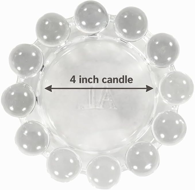 Original Bubble Candle Dish Large by Alice Lane – Clear Glass Decorative Candle Holder for Home Decor, Large Candles & Diffusers