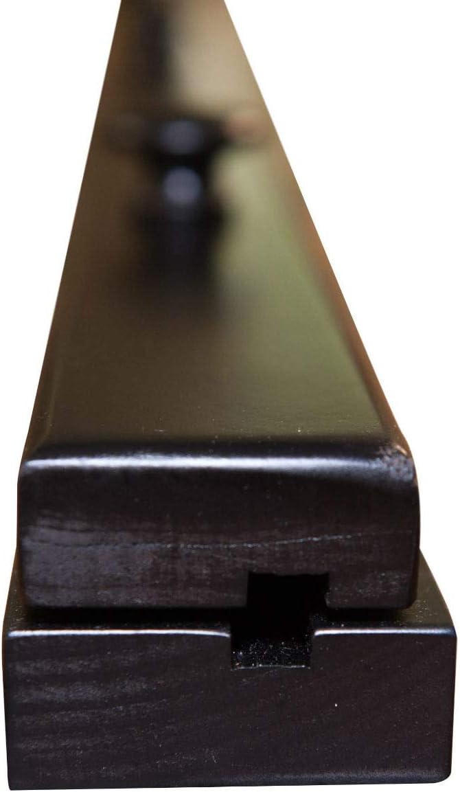 RRD Quilt Hanger for Wall for Display (84") Amish Made Wooden Quilt Rack Wall Mount - Rustic Tapestry Quilt Wall Hangers (Maple Wood, Ebony Stain, 84" Long)