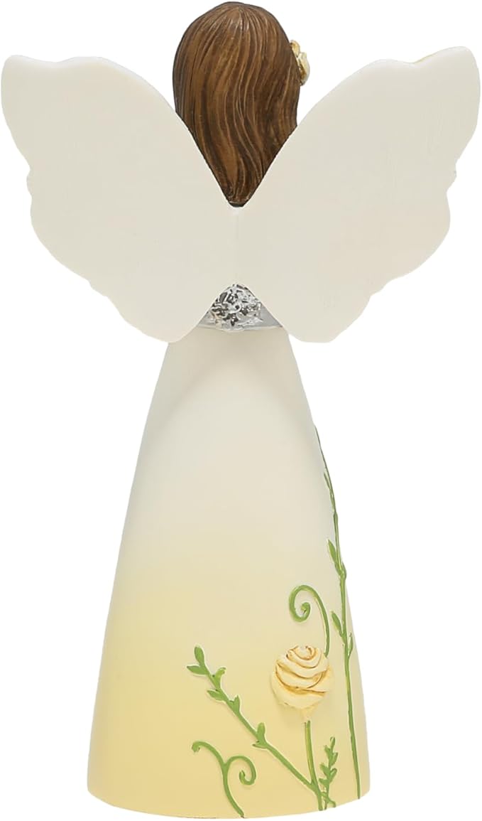 Pavilion Gift Company - Treasured Friend - 5" Angel Figurine Floral Spring Home Decor Bestie BFF Best Friend Present