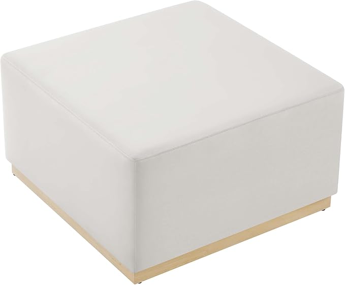 Modway Large 28" Square Performance Velvet Upholstered Upholstered Ottoman