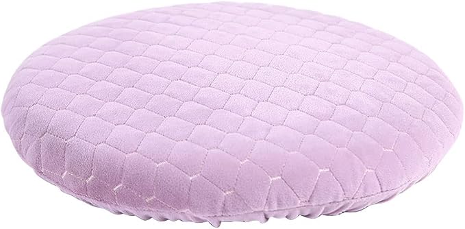 14" Round Seat Cushion Memory Foam Round Stool Cushion with Anti-Slip Bottom Soft Padded Round Chair Covers Pad for Home Kitchen Bar Purple