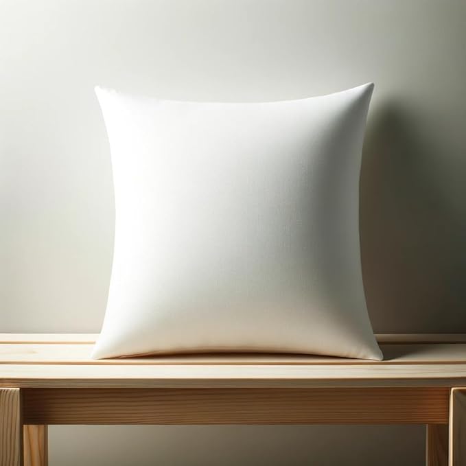 Calibrate Timing Plush and Durable Throw Pillow Inserts - 16 x 16 inches Set of 8, Hypoallergenic Polyester Fiber Fill - Perfect for Decorative Cushion Covers, Sofa and Bed Accent
