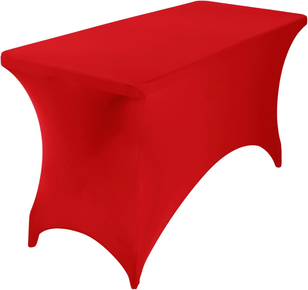 4Pack Spandex Waterproof Table Covers 4ft，Spandex 4ft Waterproof Table Cover for Party,Wedding, Banquet, and Events(Red)