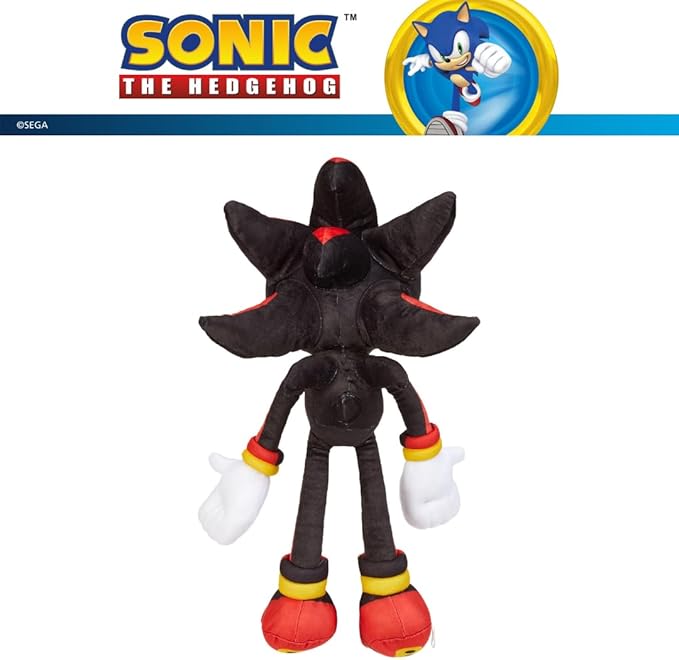 Sonic Shadow The Hedgehog Anime Kids Bedding Super Soft Plush Cuddle Pillow Buddy, One Size, (Officially Licensed Product)