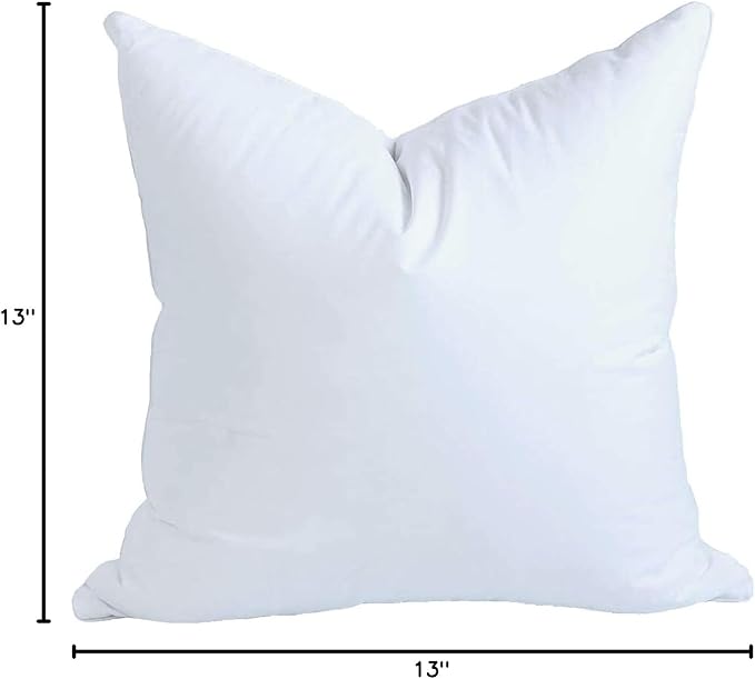 MoonRest® 13x13 Inch Synthetic Down Alternative Square Pillow Insert Form Stuffer for Sofa Shams, Decorative Throw Pillow, Cushion and Bed Pillow Stuffing - Hypoallergenic 13“X 13”