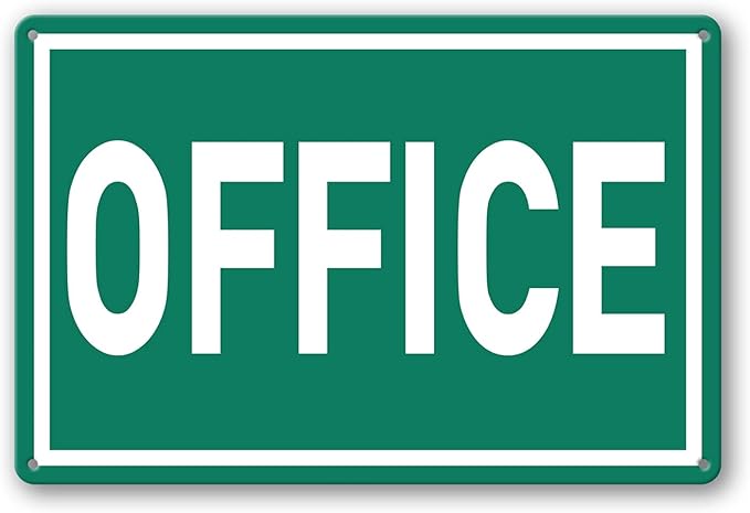 Office Sign For Door Outside Business Hours Signs In A Meeting Sign Metal Tin Signs Home Office Sign For Doors 8 X 12 In