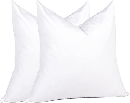 puredown® 16x16 Feathers Down Pillow Inserts, Set of 2 Square Decorative Throw Pillow Inserts for Couch, Bed Decor
