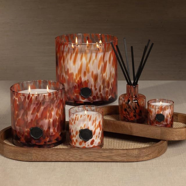 Zodax Apothecary Guild Scented Opal Glass Jar Candle- 50 oz/3-Wick - Cardamom Negroni