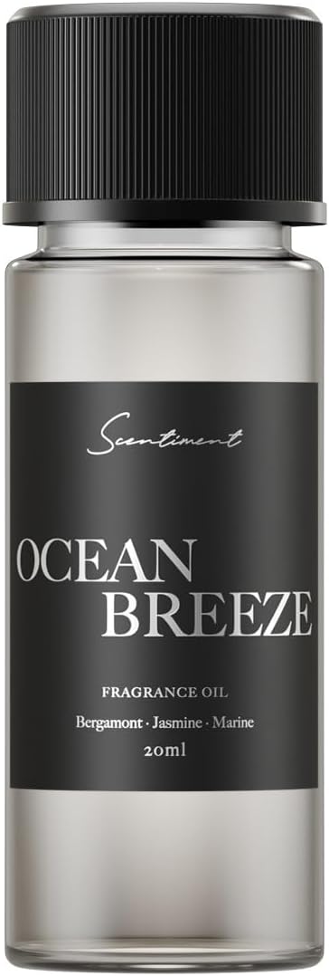 Scentiment Ocean Breeze Fragrance Oil – Bergamot, Lemon, Jasmine with Marine & Amber Scent for Diffusers, Aromatherapy Oil (20ml)