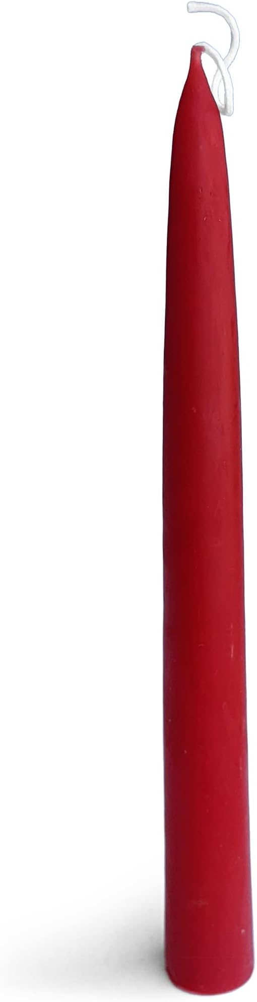 100% Pure Beeswax Taper Candles - All-Natural Handmade Decorative & Dipped Smokeless Unscented Candles for Christmas, Advent, and Hanukkah, Red Blossom, 8.5 Inches, 12 Candle Set, by BeeTheLight