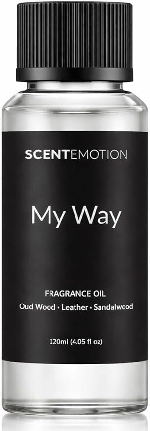 My Way Diffuser Oil Inspired by The 1 Miami Beach Scent, Scent Diffuser Oil with Notes of Cardamom, Leather, Lemon & Iris, Aromatherapy Fragrance, Essential Oil Blend | 120ml, 4.05 fl oz