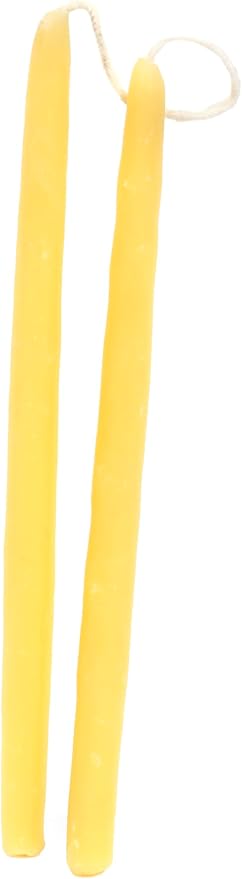 100% Pure Beeswax Taper Candles - Hanukkah, Birthday or Orthodox, All-Natural Handmade Dipped Smokeless Unscented Yellow, 6" x 0.2", 45 Candle Set, by BeeTheLight