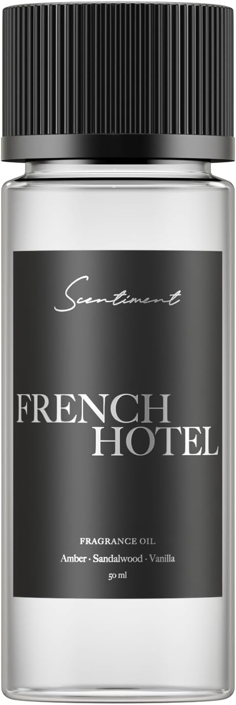 Scentiment French Hotel Fragrance Oil – Amber, Sandalwood, Vanilla Scent for Diffusers, Aromatherapy Oil (50 mL)