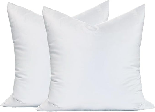 MoonRest® Synthetic Down Alternative 26x26 Square Pillow Insert Form, for Decorative Throw Pillow, Sofa, Cushions, Body and Bed - Pack of 2- Size 26“X 26”