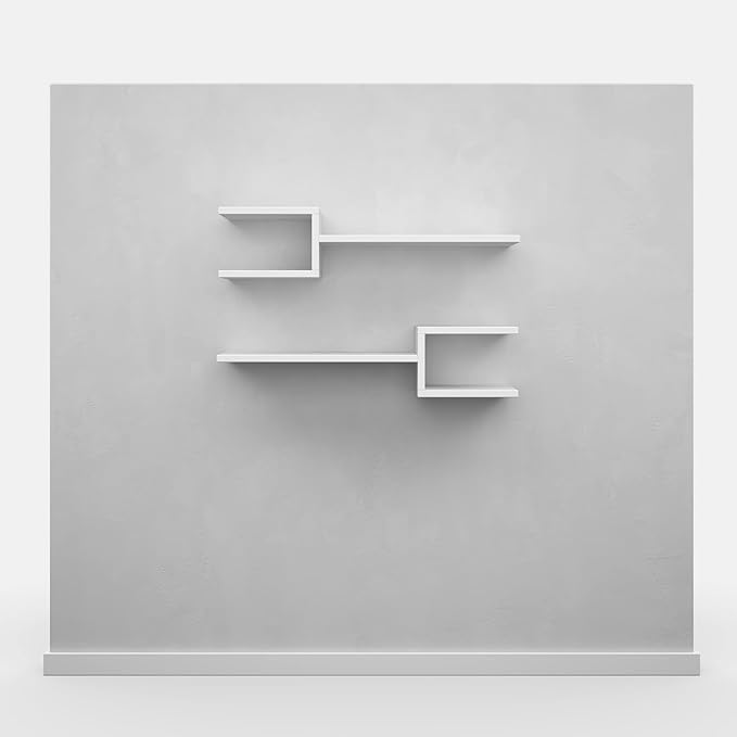 Ada Home Decor Webbs Modern White Wall Shelf 6.69'' H x 29.53'' W x 7.87'' D/Wall Storage/Shelving Unit