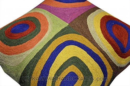 Kandinsky Abstract Pillow Cover - Quadrate | Modern Pillows | Contemporary Pillow | Handmade Wool Size 18x18
