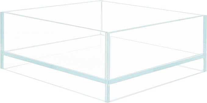 Nano Tall Rimless Aquarium Low Iron Frameless Fish Tank, Extra Clear with Floating Air Style, for Aquariums or Terrariums