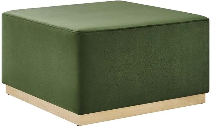 Modway Large 28" Square Performance Velvet Upholstered Upholstered Ottoman