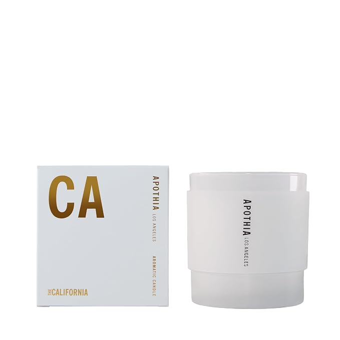 APOTHIA - The California Candle | The California Citrus & Exotic Flowers I Scented Candles with Premium Soy Wax Blend I 60 Hour Long Burning I 9 oz I Luxury Quality in Decorative Jar