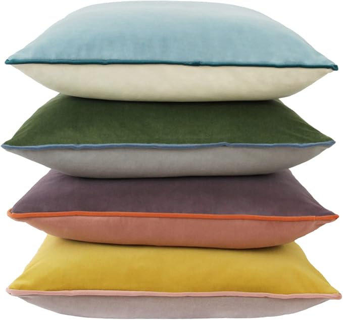 Btyrle Set of 4 Velvet Throw Pillow Covers Soft Throw Pillow Cases 16x16 Inches Square Cushion Covers for Bed Couch Sofa Home Decorative