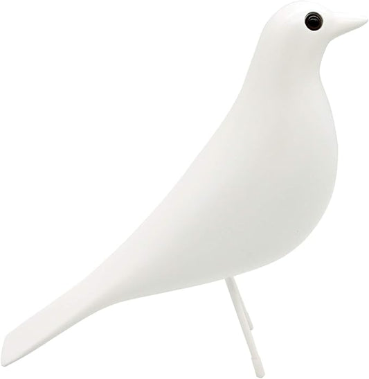 Mid-Century House Bird Home Decor - Room Decor Adornment for Hotel Restaurant Cafe Office Desk Dove Ornament, Arts Pigeon Gifts (White)