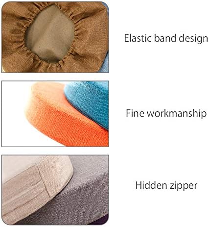 Round Floor Pillow Cover Tatami Floor Cushion Cover Straw Japanese Futon Cover Meditation Seating Ottoman Throw Protector for Living Room Indoor Outdoor Light Green,15.75 inches