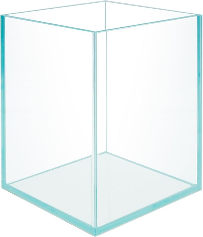 Nano Tall Rimless Frameless Extra Clear Glass Aquarium, Low Iron Glass Tank, 5mm Glass, White Leveling Mat Included, w/Lids Options