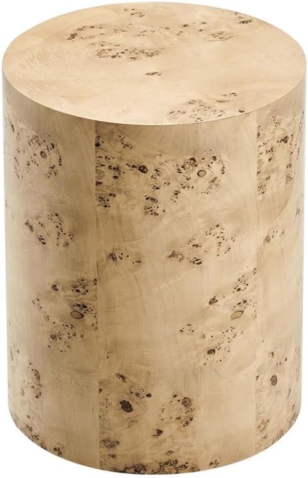 Modway EEI-6271-NAB Cosmos 16" Round Burl Wood Side Table, Natural Burl