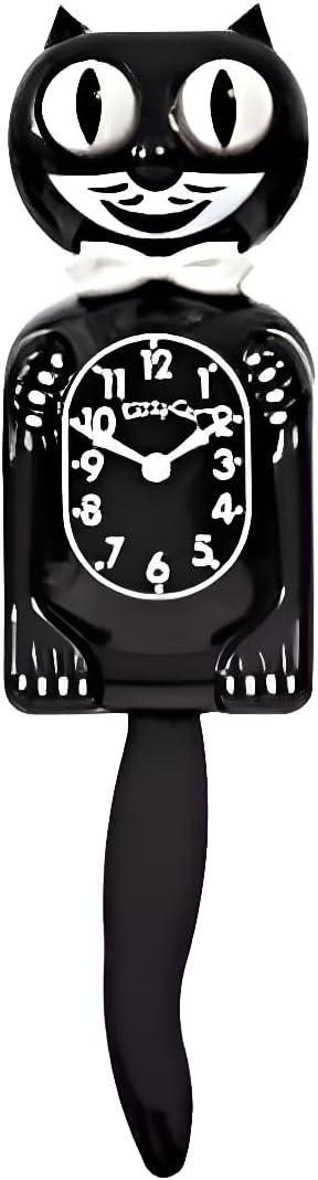 Small Kitty-Cat Klock Classic Black (Includes Battery)