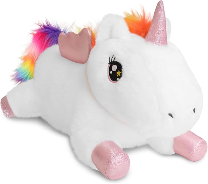 SQEQE Weighted Unicorn Plush, Weighted Unicorn Stuffed Animal, Cute Plushies Soft Pillow Toy Gift for Kids Adults 23.6 Inch, 3.1 Lbs
