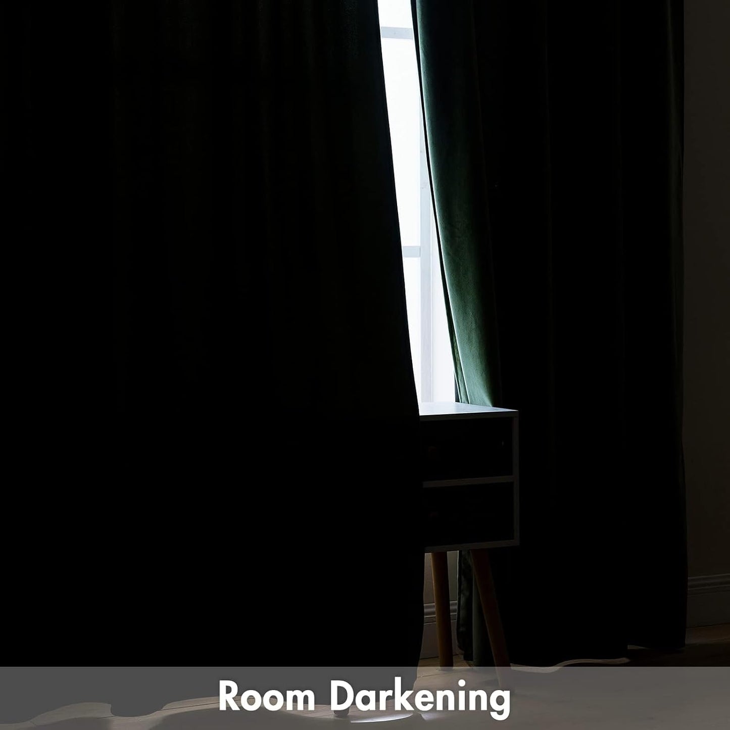 MIULEE Olive Green Velvet Curtains Thermal Insulated Blackout Curtain Drapes for Bedroom Living Room Darkening 120 Inches Long Curtains Panels Rod Pocket Set of 2