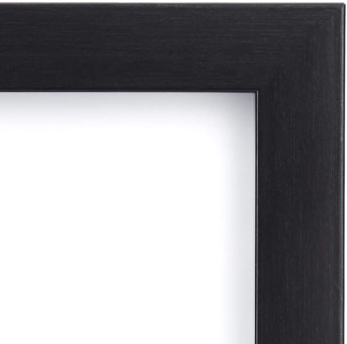 Amazon Basics Rectangular Picture Frame Set, 5" x 7", Wall Hanging or Tabletop Display, Real Glass, Horizontal or Vertical, Black, 2-Pack