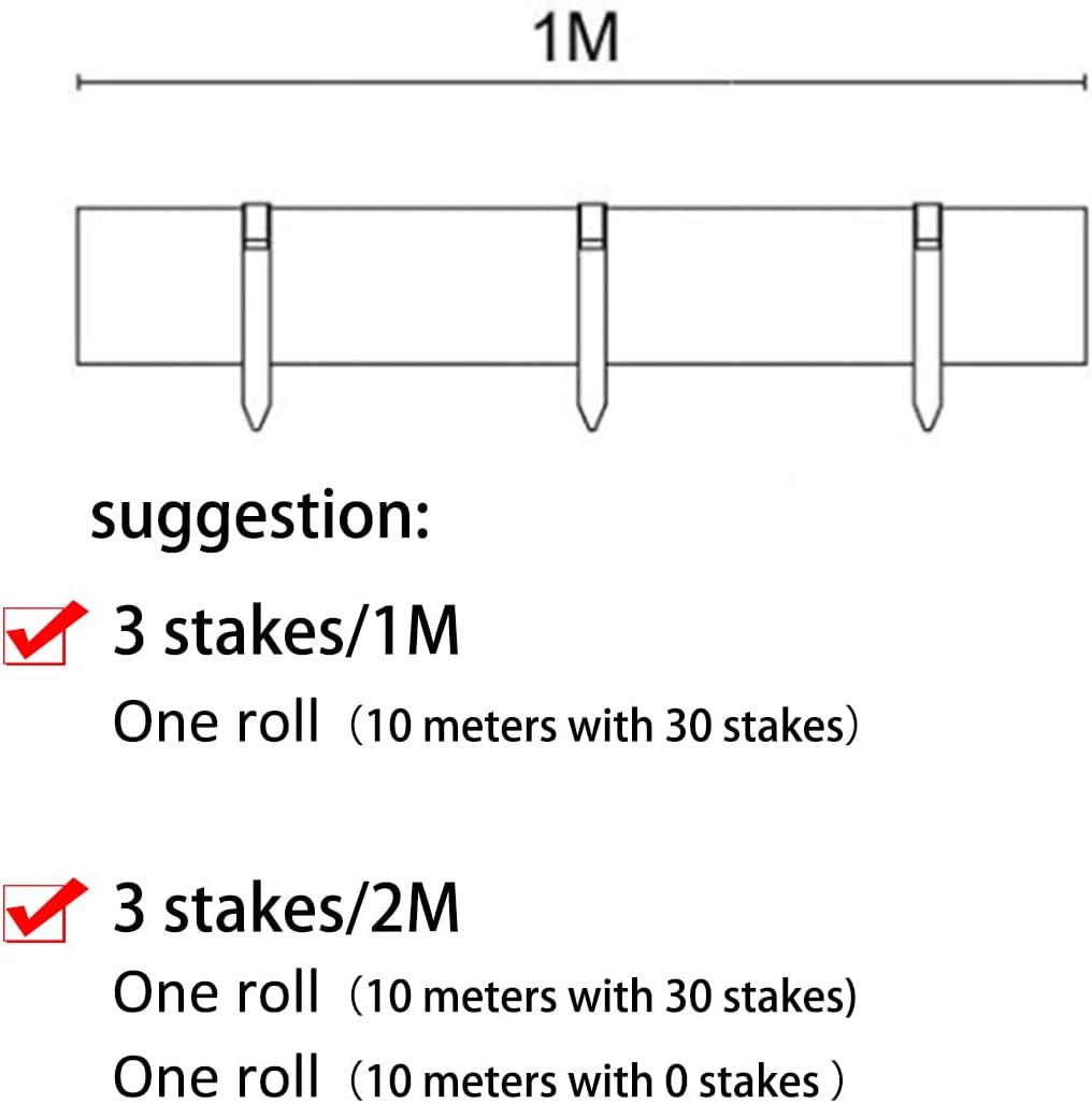 Landscape Edging Border, 5 inch Tall Wall, Garden Edging Borde Flower Bed Edging Plastic Edging for Landscaping Rubber Landscaping Edging (33 feet & no Stakes)
