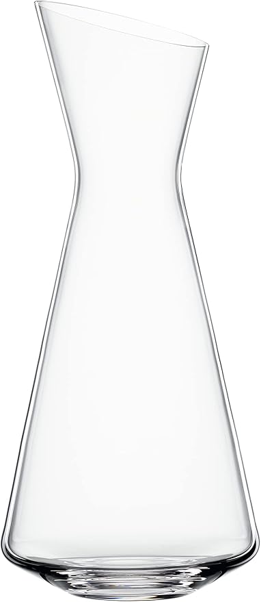 Spiegelau Style Crystal Wine Decanter, Elegant Carafe for Red and White Wine, Modern Glass Pitcher for Wedding Gifts, Housewarming, Hosting Essentials, Home Bar, 33 oz (1 L), Set of 1