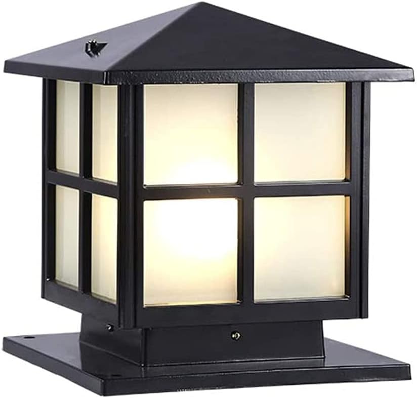 SLAWA Outdoor Post Lights Fixture, Modern Yard Entry Outdoor Column Lights with Aluminum Housing, Patio Pillar Lights Outdoor with Tempered Glass, IP65 Waterproof