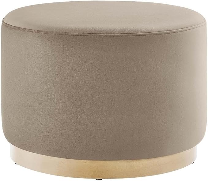 Modway Large 23" Round Performance Velvet Upholstered Upholstered Ottoman
