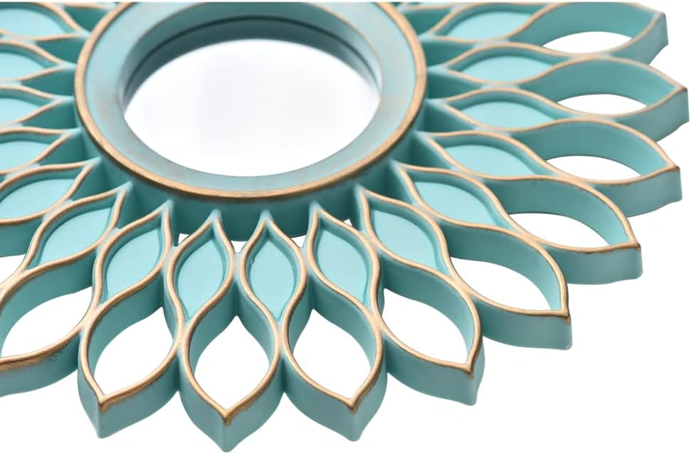 Small Round Decorative Mirrors Pack of 3 for Room & Home | Green Circle Mirrors Modern Wall Decor Gifts for Women & Moms