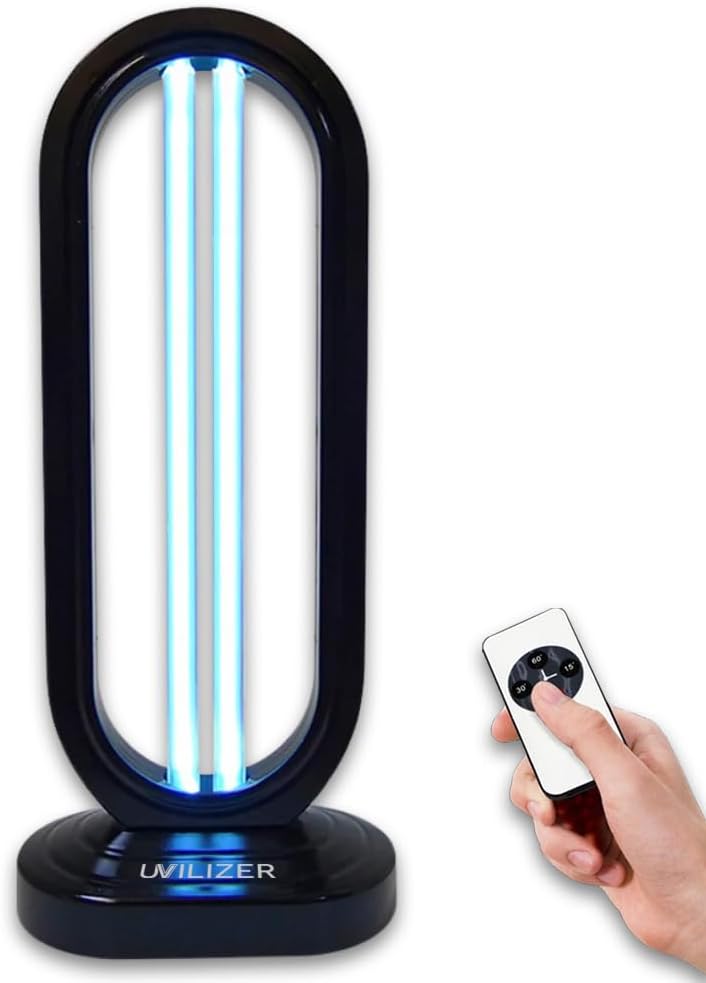 UVLIZER Tower - UV Light Sanitizer & Ultraviolet LED Lamp (UV-C Cleaner for Home, Office, Room | UVC Disinfection Lamp | Kill 99% of Germs, Bacteria, Virus, Mold, Dust Mites | USA)