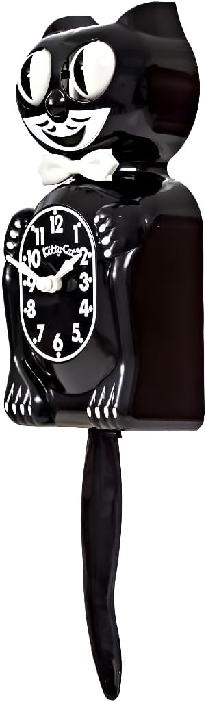 Small Kitty-Cat Klock Classic Black (Includes Battery)