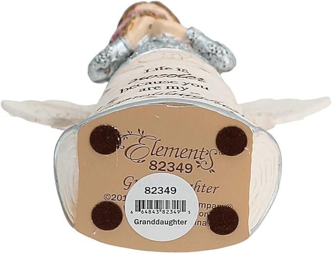 Pavilion Gift Company 82349 Granddaughter Angel Figurine, 5-1/2-Inch, Silver